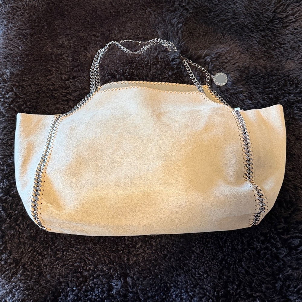 Stella McCartney Large Beige Tote with Chain Accent